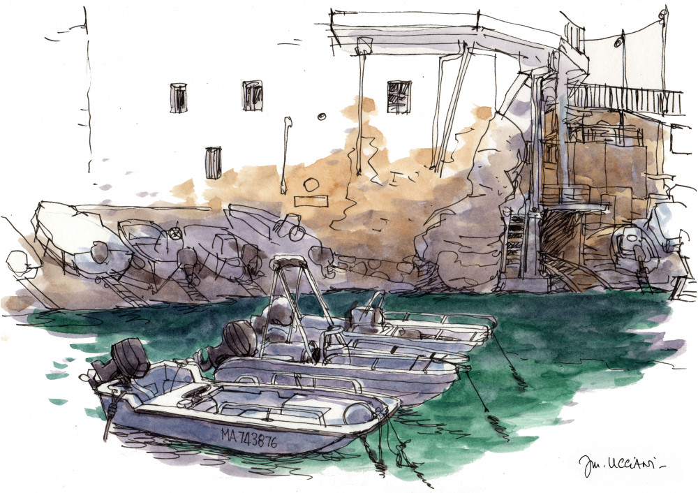 Essaouira - Le Port, Drawing by Rudy Dissler | Artmajeur