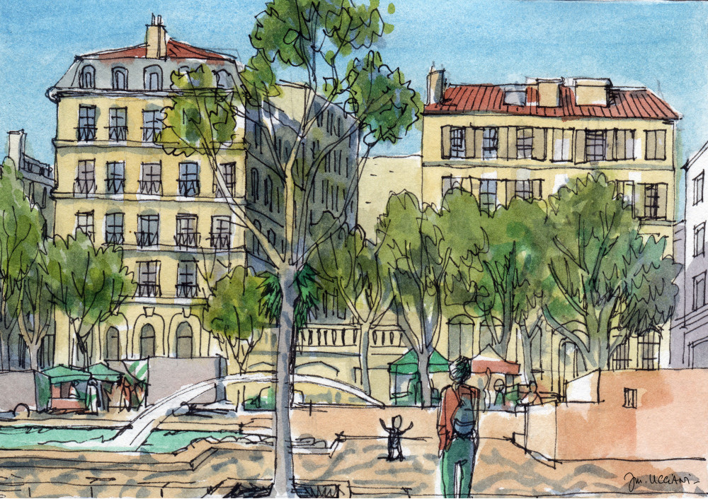 La place Monthyon à Marseille
