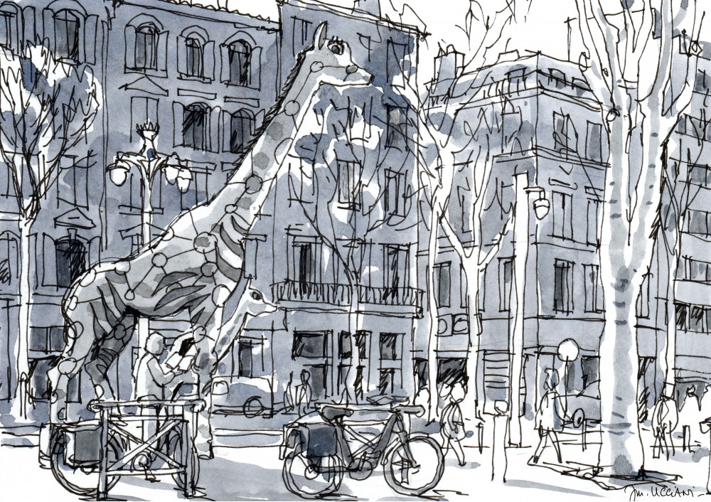 Zarafa la girafe boîte à livres de la Canebière
